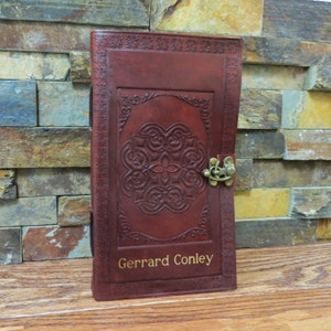 Personalized Leather Journal Monogrammed Irish Graduation and Birthday Gift 576WL image 3