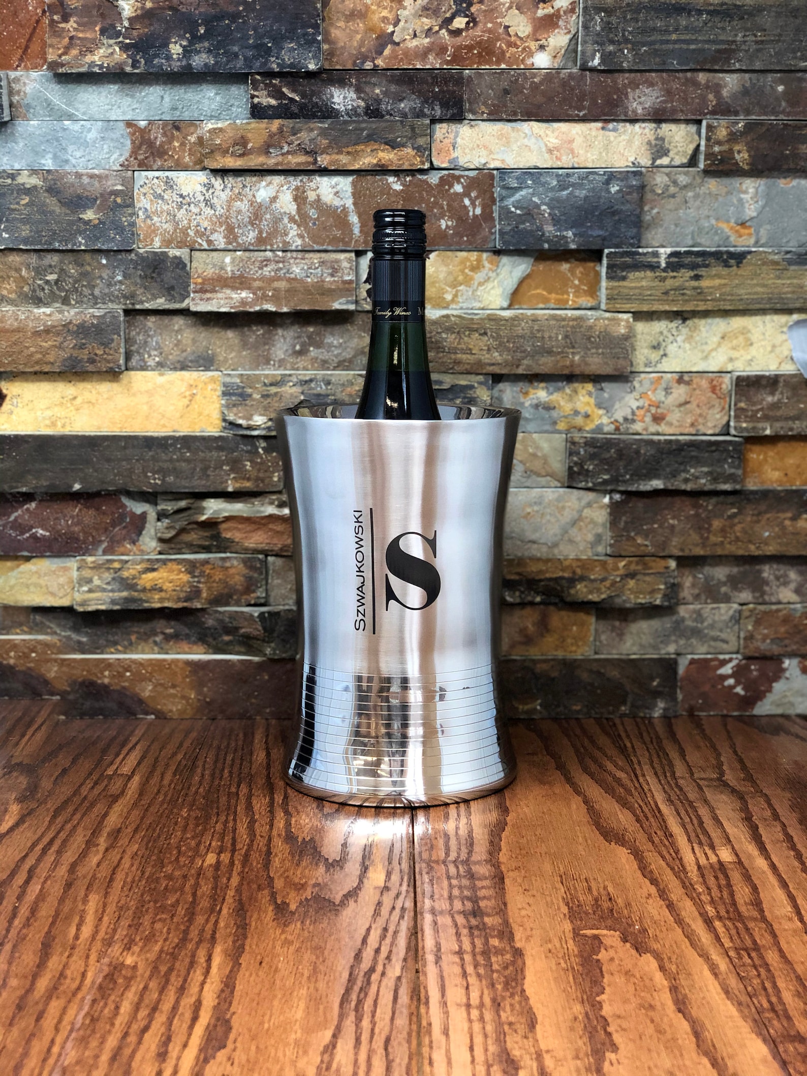 Wine Chiller Personalized Made of Stainless Steel Kitchen Etsy
