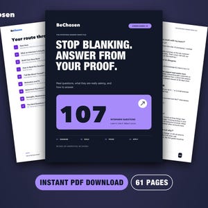 Interview Answer Swipe File, 107 Interview Questions and Answers, Job Interview Prep Guide, STAR Method Templates, Printable PDF