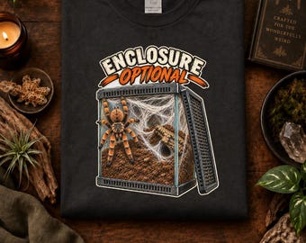 Camiseta humorística de tarántula naranja para entusiastas de los arácnidos, dueños de mascotas exóticas y amantes de las arañas.