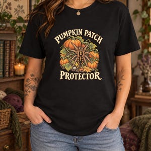 Pumpkin Patch Tarantula Shirt, Protector Design, Fall Spider Keeper Gift