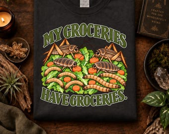 Funny Reptile Keeper T-Shirt, My Groceries Have Groceries, Exotic Pet Lover Gift