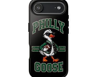 Philly Goose Football Phone Case, Vintage Green Game Day Accessory