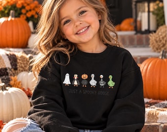 Toddler Halloween Sweatshirt, Spooky Goose Costume Lineup, Fall Pullover
