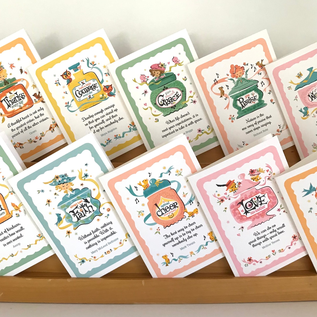 12 Note Cards With Encouraging Quotes, Mom's Medicine Cabinet Words of ...