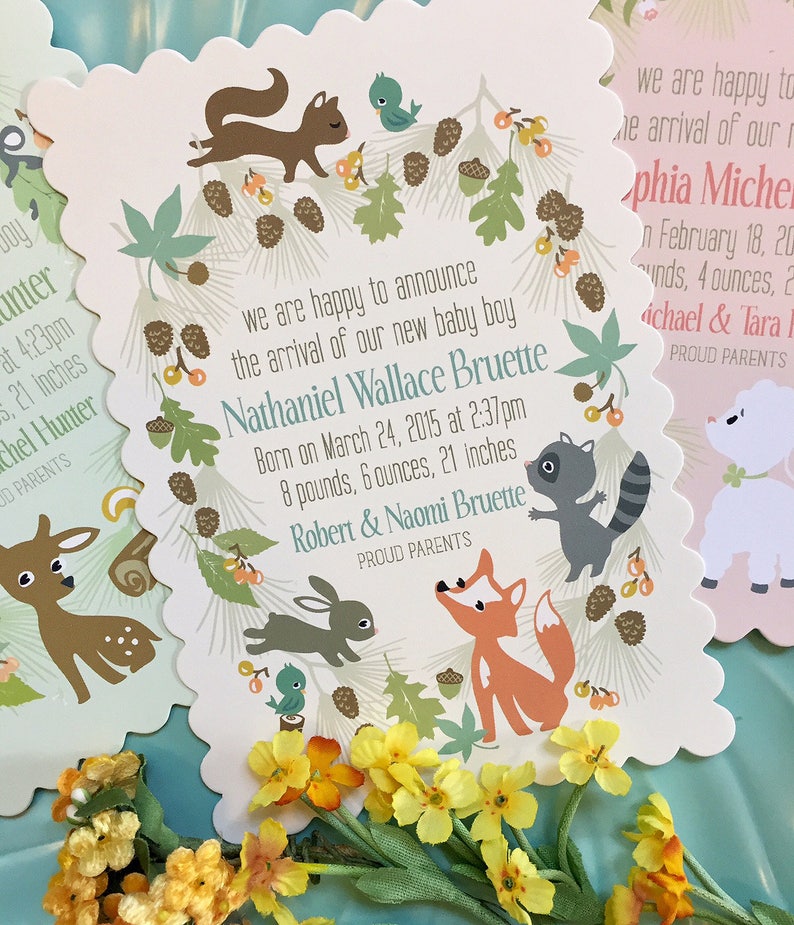 Baby Shower Invitations Baby Announcements Party Invitations\u2014Deposit for order Woodberry Forest Announcements