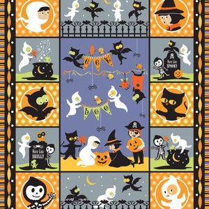 Costume Clubhouse Halloween Fabric Panel, Riley Blake Designs, Sheri Berry Designs (Sheri McCulley Studio), Panel Purple Collection Set