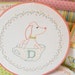Dog, D, Hand Embroidery Letter D, Embroidery Letter D, Teacup, Embroidery Pattern PDF - D is for Dog (In a Little Teacup)
