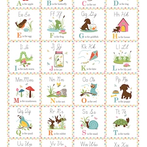 Herunterladbares Poster von ABCs, Kinderspiel-Alphabet-Poster, Vintage-Stil-ABC-Poster, druckbares Poster 18 x 34