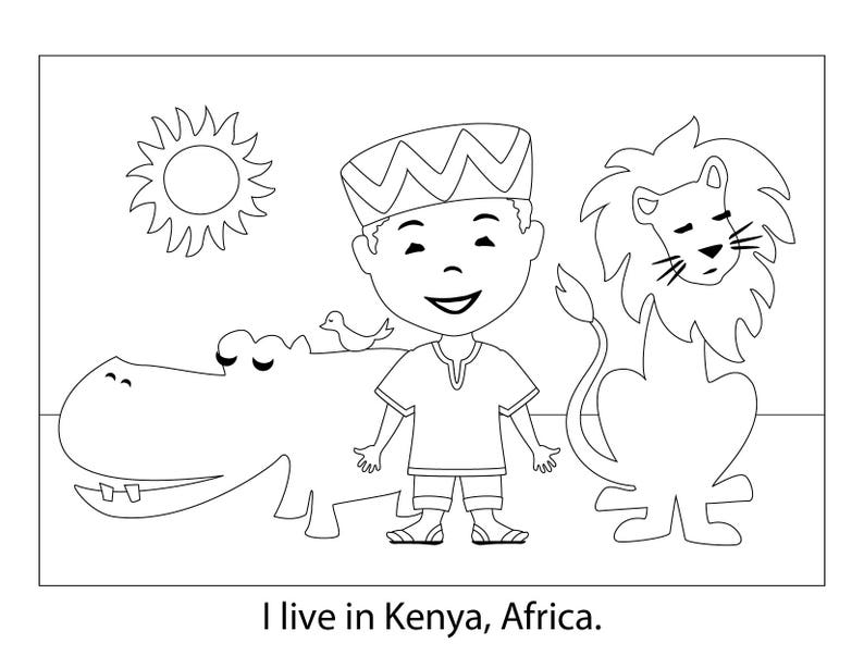 16 Wee are the World Coloring Sheets PDF Teaching Geography | Etsy