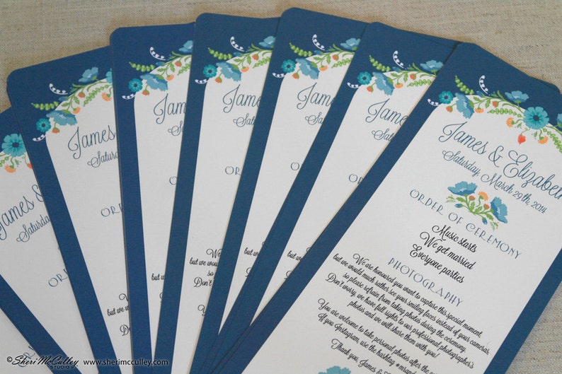 Wedding Programs Floral Wedding Programs Signature Fragrance Ceremony Programs\u2014Deposit Vintage Wedding Programs