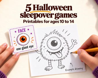 Halloween party games for tweens & teens: 5 printable sleepover activities