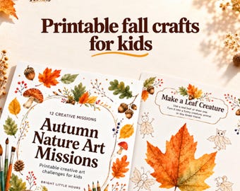 Manualidades imprimibles de otoño para niños: 12 actividades de dibujo y arte inspiradas en la naturaleza.