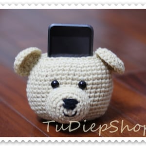 Cell phone stand holder plush - Teddy Bear - PDF pattern