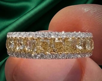 Ring met gele saffier, 925 sterling zilver, verguld statement ring, vintage cocktailring, sieraad met natuurlijke edelsteen, cadeau voor haar