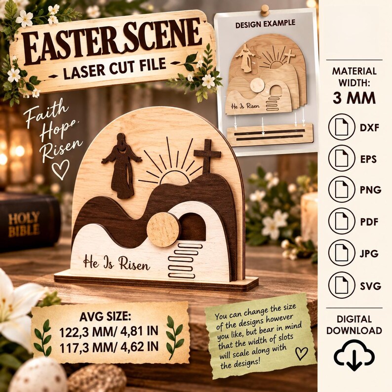 Scene Cutter Clacking 3D Easter Scene Laser Cut Bundle - Etsy
