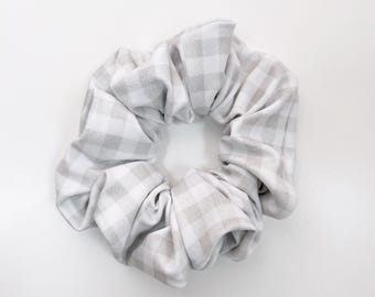 Swim Scrunchy. Gingham Pattern