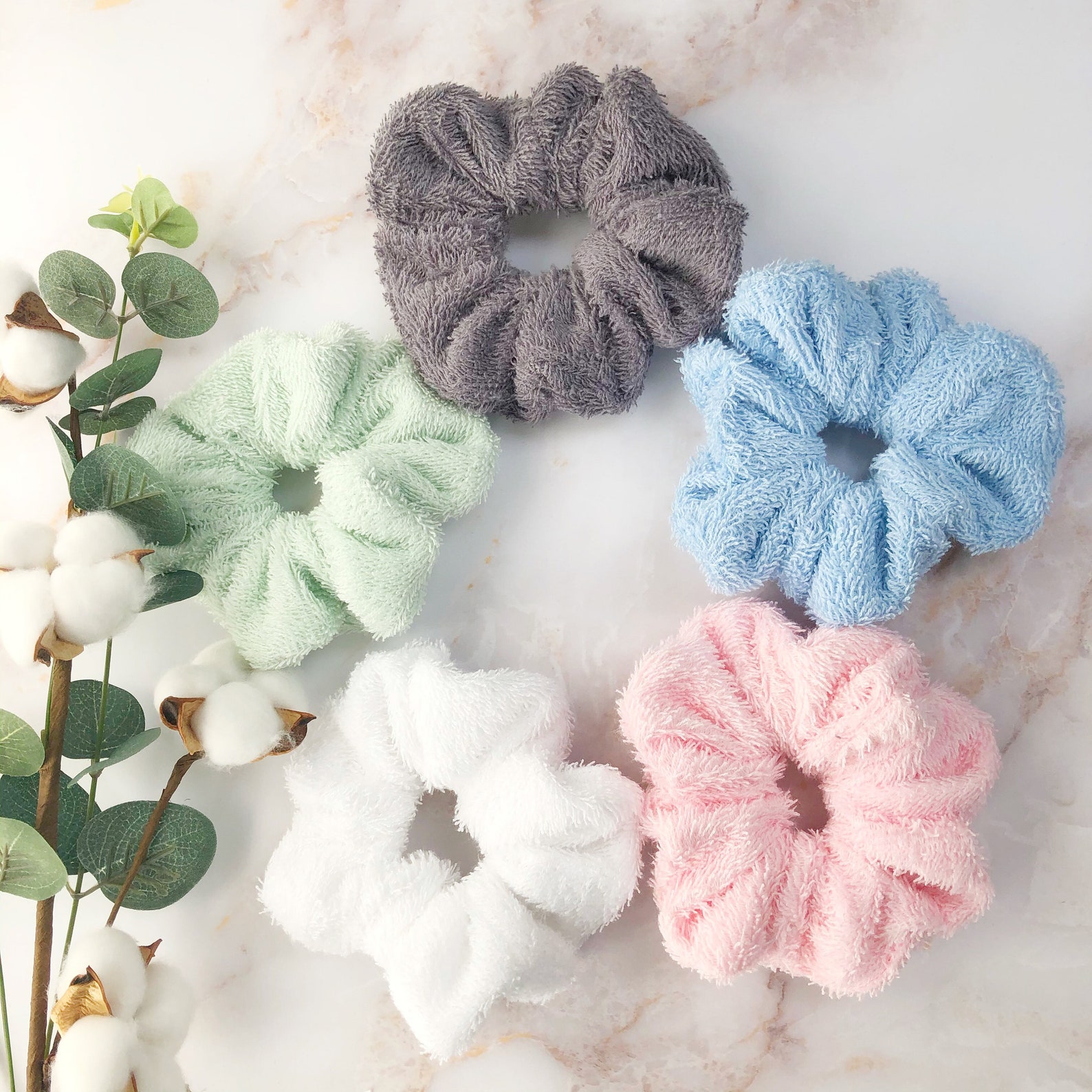 Cotton Towel Scrunchie Etsy