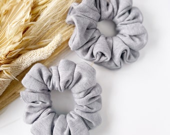 Merino Wool & Lyocell Scrunchies in Grey Mix.