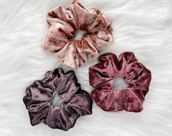Vintage Inspired Crush Velvet Scrunchies