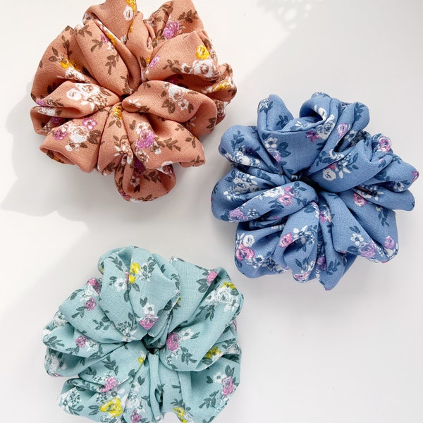 Spring/Summer Floral Oversized Scrunchies