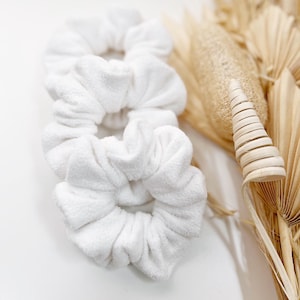 Towel Scrunchie Made With Bamboo in White