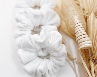 Towel Scrunchie Made With Bamboo in White