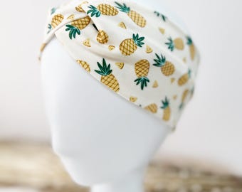 Twist Top Headband With Pineapple Print
