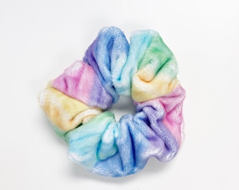Pastel Spectrum Minky Scrunchy