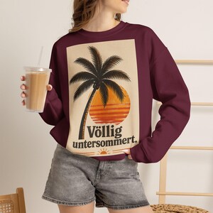 Palm Tree Sunset Völlig untersommern Sweatshirt | Retro Tropical Graphic