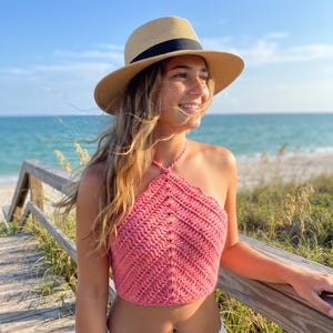 Crochet Crop Top Pattern, Triangle Bralette Pattern, Easy Crochet Pattern, Beginner Crochet Top, Summer Crochet Top, PDF Instant Download