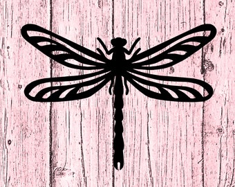 Metal Dragonfly Art Sign, Gift, Farmhouse and Garden Decor, Metal Patio Bird Sculpture