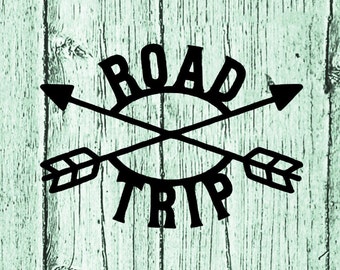 Road Trip Sign with Arrows, Man Cave Decor, Garage decor, RV and Trip Decor