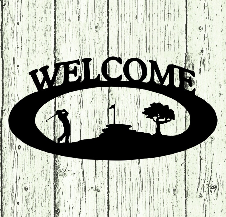 Outdoor Metal Welcome Sign Golfing Signs Custom Made Signs - Etsy