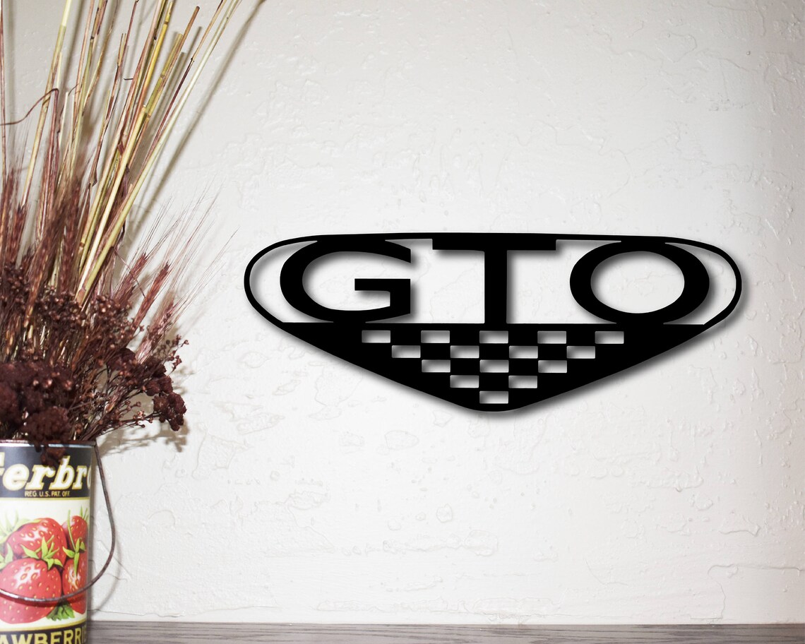 Pontiac GTO Car Emblem Sign Auto Garage Decor Signs Dads Etsy