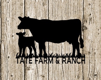 FARM AND RANCH Metal Sign Decor, Barn or Farm Art, Ranch