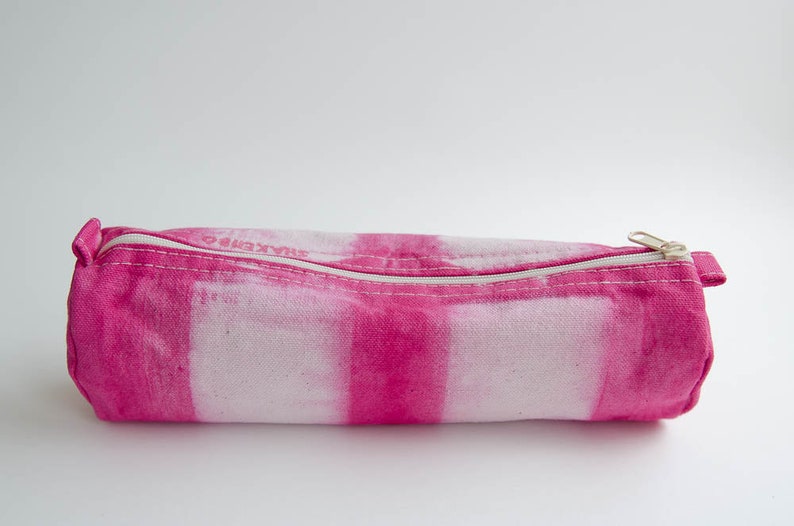 Pink Pencil Pouch Tie Dyed Cotton Pouch Etsy