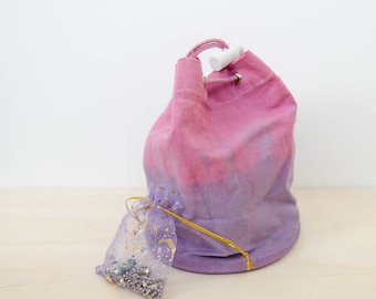 tie dye jewelry bag, drawstring bag