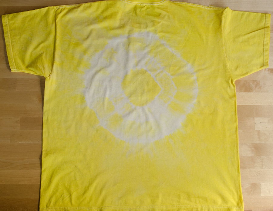 Yellow Tie-dye Pleated Shirt