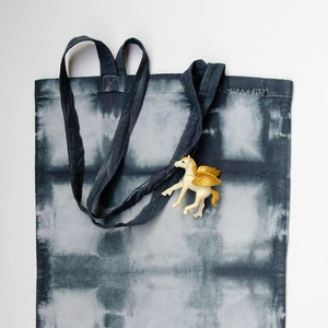 Shibori totebag, black and white, Tie dye bag, tote, handdyed tote