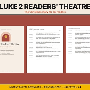 Luke 2 Readers Theatre Script | Christmas Story for 6 Readers | KJV Christmas Reading for Church Service | Carols Night Script