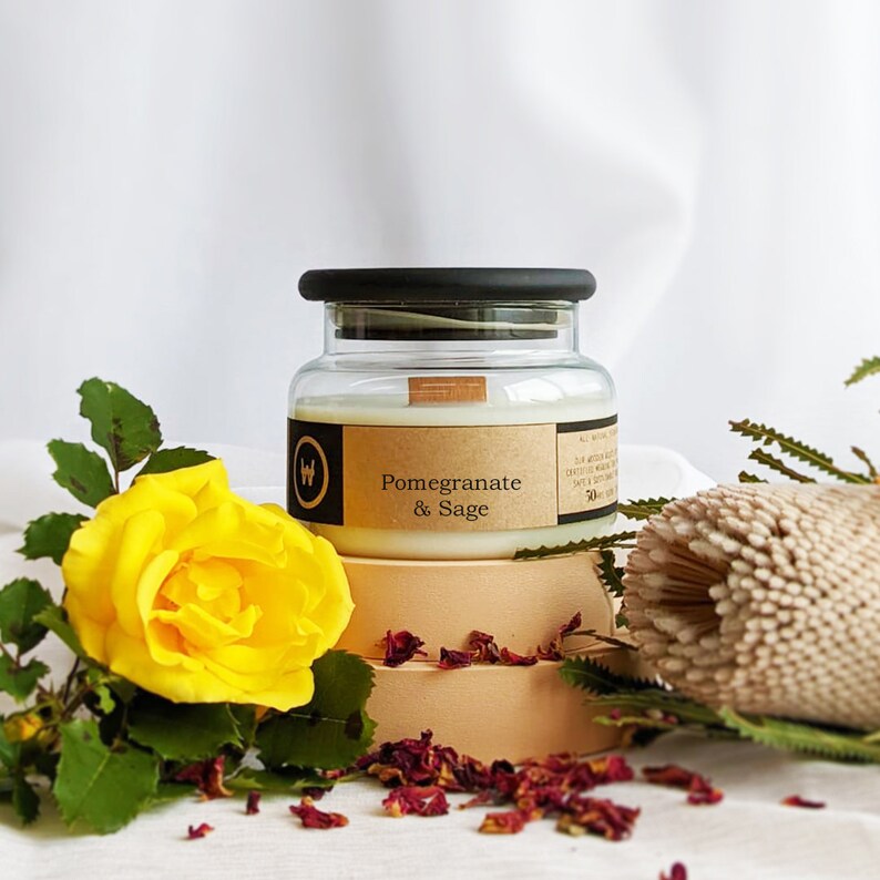 Creamy Scented Soy Woodwick Candle Large Etsy