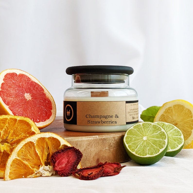 Creamy Scented Soy Woodwick Candle Large Etsy