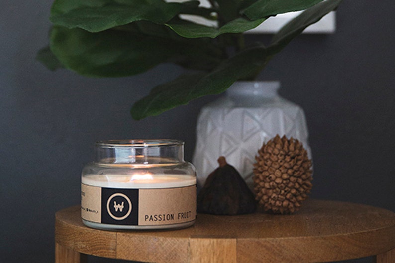 Creamy Scented Soy Woodwick Candle Large Etsy