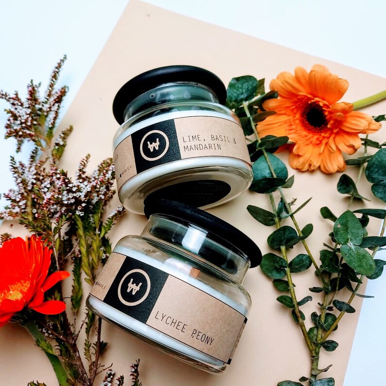 Creamy Scented Soy Woodwick Candle Large Etsy