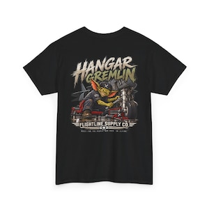 Hangar Gremlin T-Shirt, Funny Aviation Mechanic Shirt, Aircraft Maintenance Gift