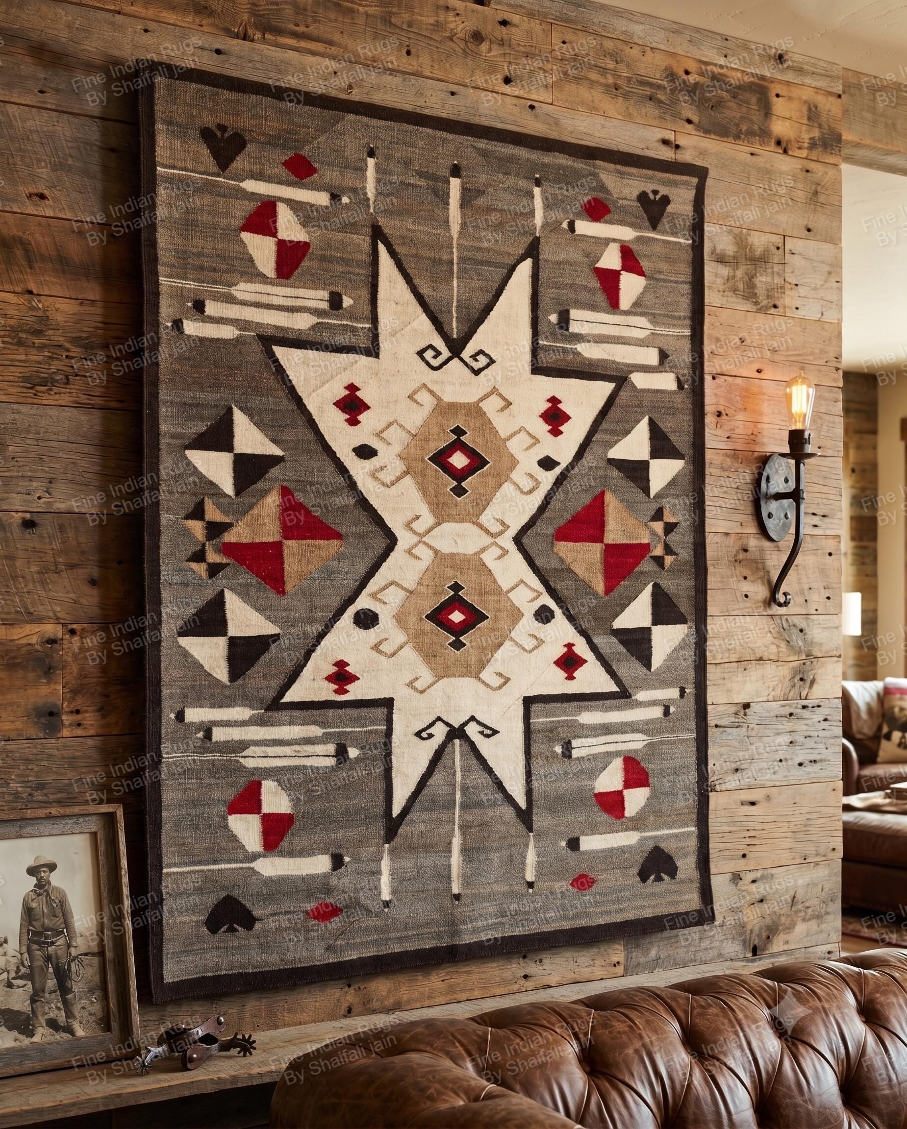 Navajo Rug Patterns Simple 8x10 Handwoven Wool Navajo Rug Style Southwester Pattern Rug, Native ...