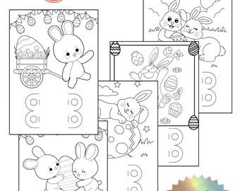 Crayon Holder Coloring Easter Card Template 5x7 Digital Print Out School Classmates (5 Variations) Kids Activity Printable Cards