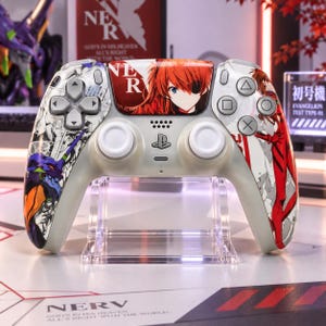Evangelion PS5-kontrollskal, NERV DualSense-ersättningshus, Anime-anpassat PS5-skal, mod-kit för spelkontroll