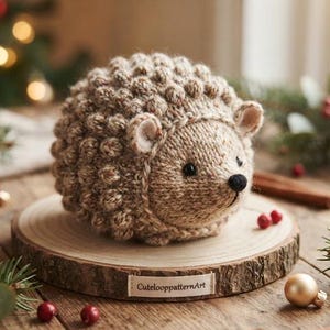 Hedgehog chocolate orange cover knitting pattern Gift for Her
